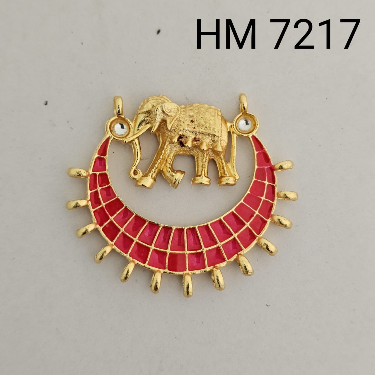 Traditional Kundan Meenakari Gold Plated stone (10 pcs) HM 7217