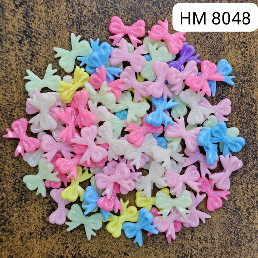 Pastel Round Plastic Beads (500 gram per pkt) HM 8048