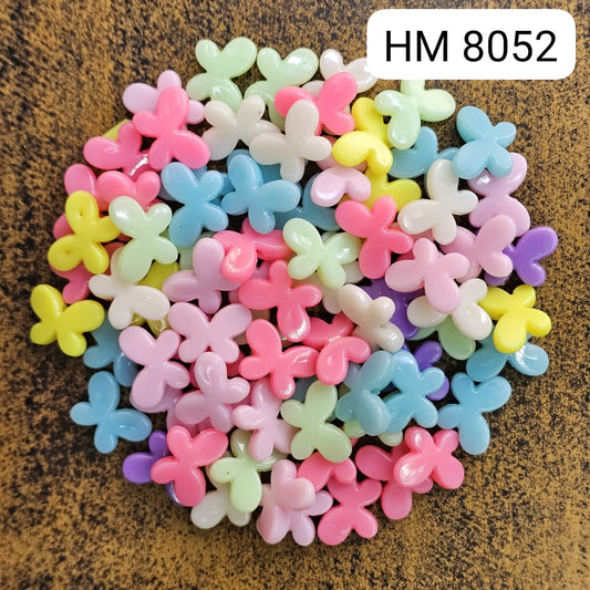 Pastel Round Plastic Beads (500 gram per pkt) HM 8052