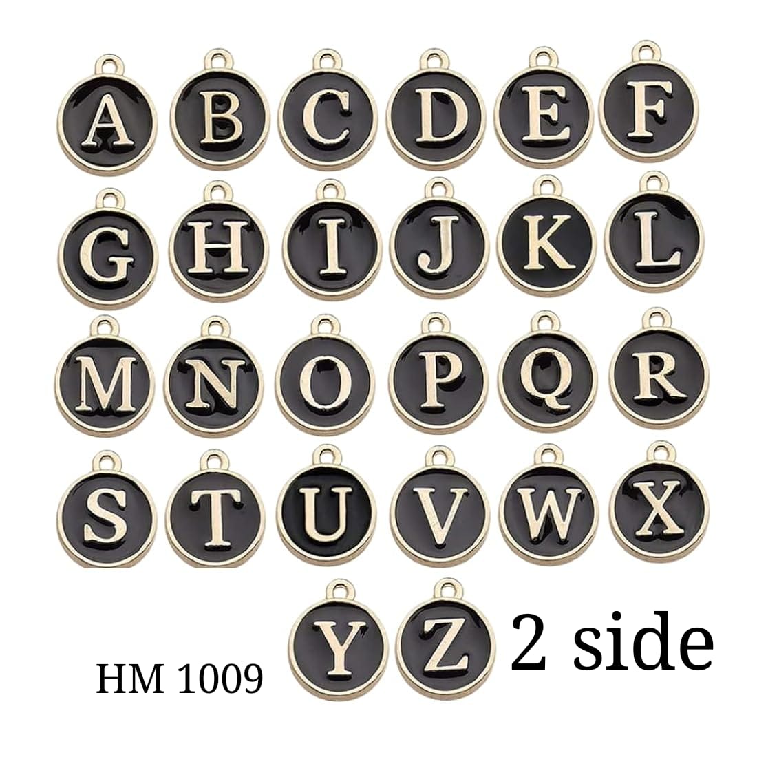 Alphabet Enamel Charms A TO Z ( 260 pcs mix ) 10 Letters par 1 alphabet HM 1009