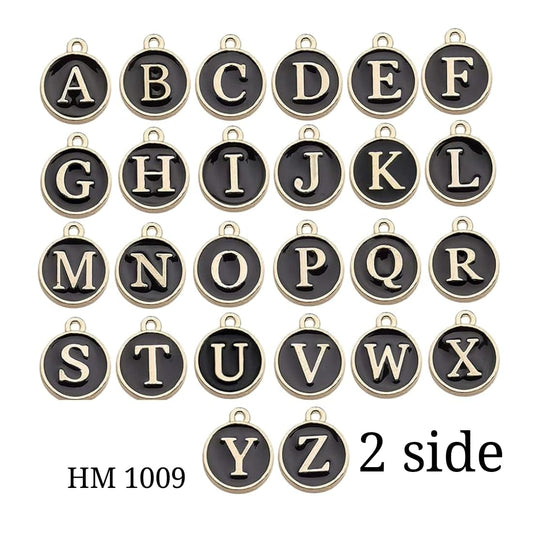 Alphabet Enamel Charms A TO Z ( 260 pcs mix ) 10 Letters par 1 alphabet HM 1009