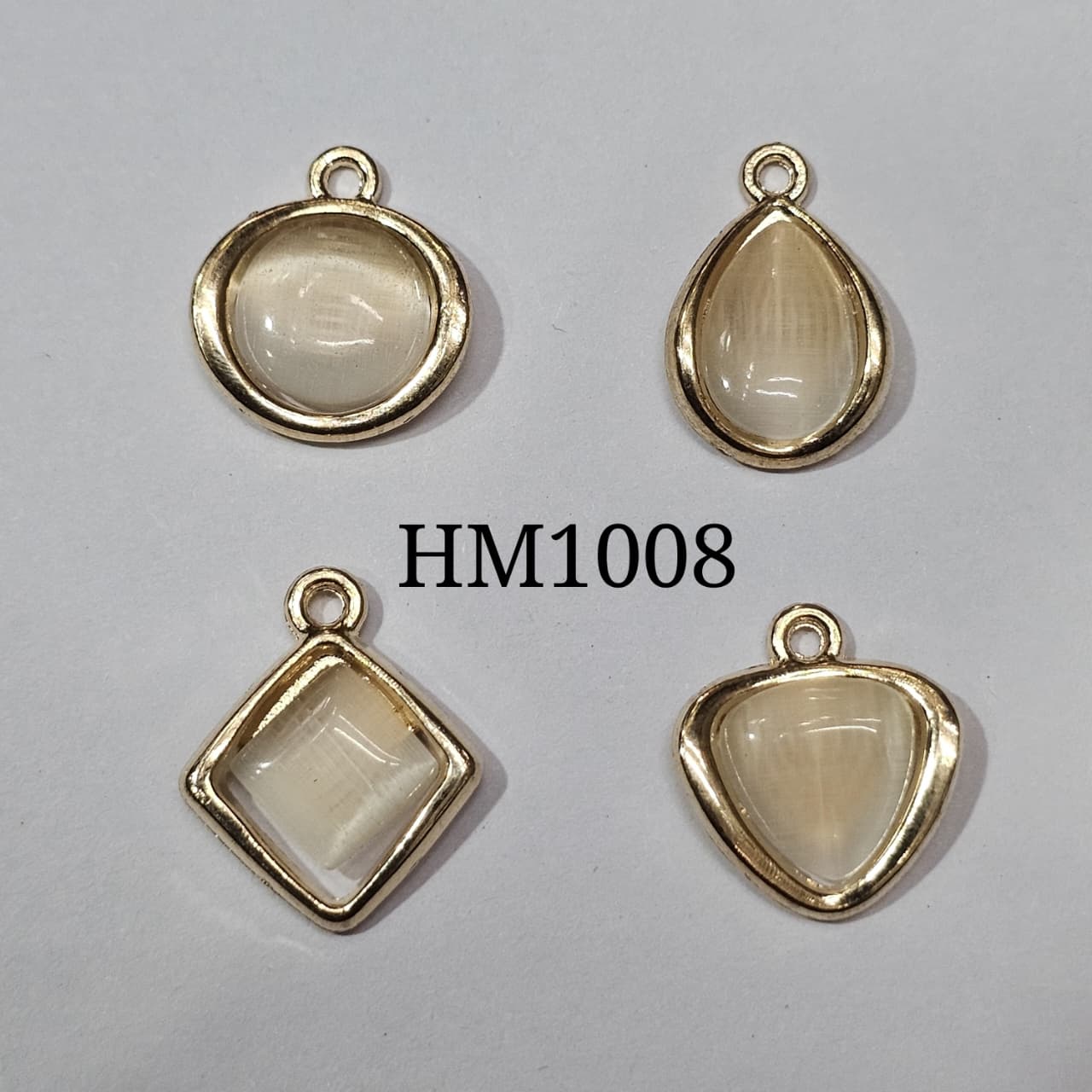 Monalisa stone charms gold ( 100 pcs mix design ) HM 1008