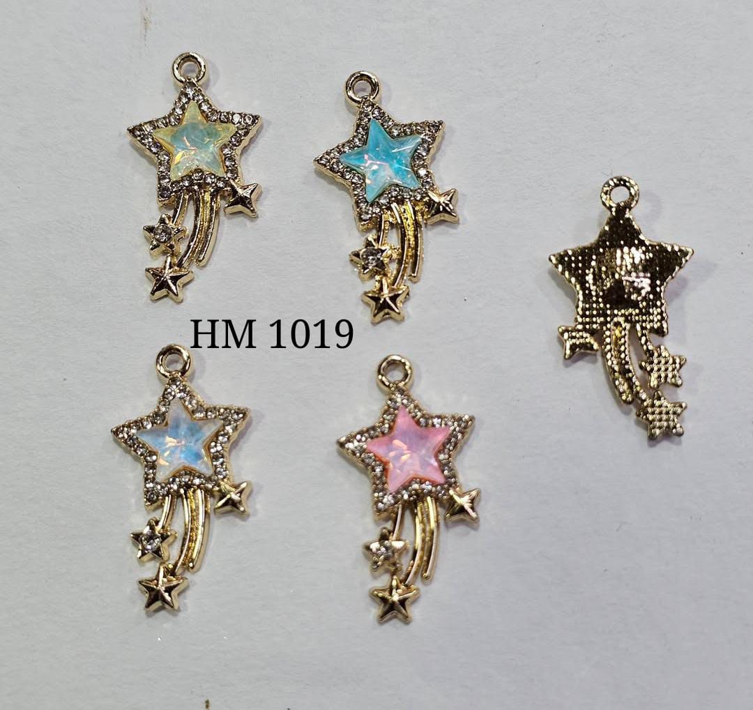 diamond star charms ( 50 pcs mix 4 colors ) HM 1019
