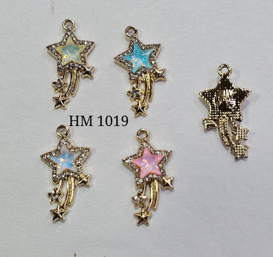 diamond star charms ( 50 pcs mix 4 colors ) HM 1019