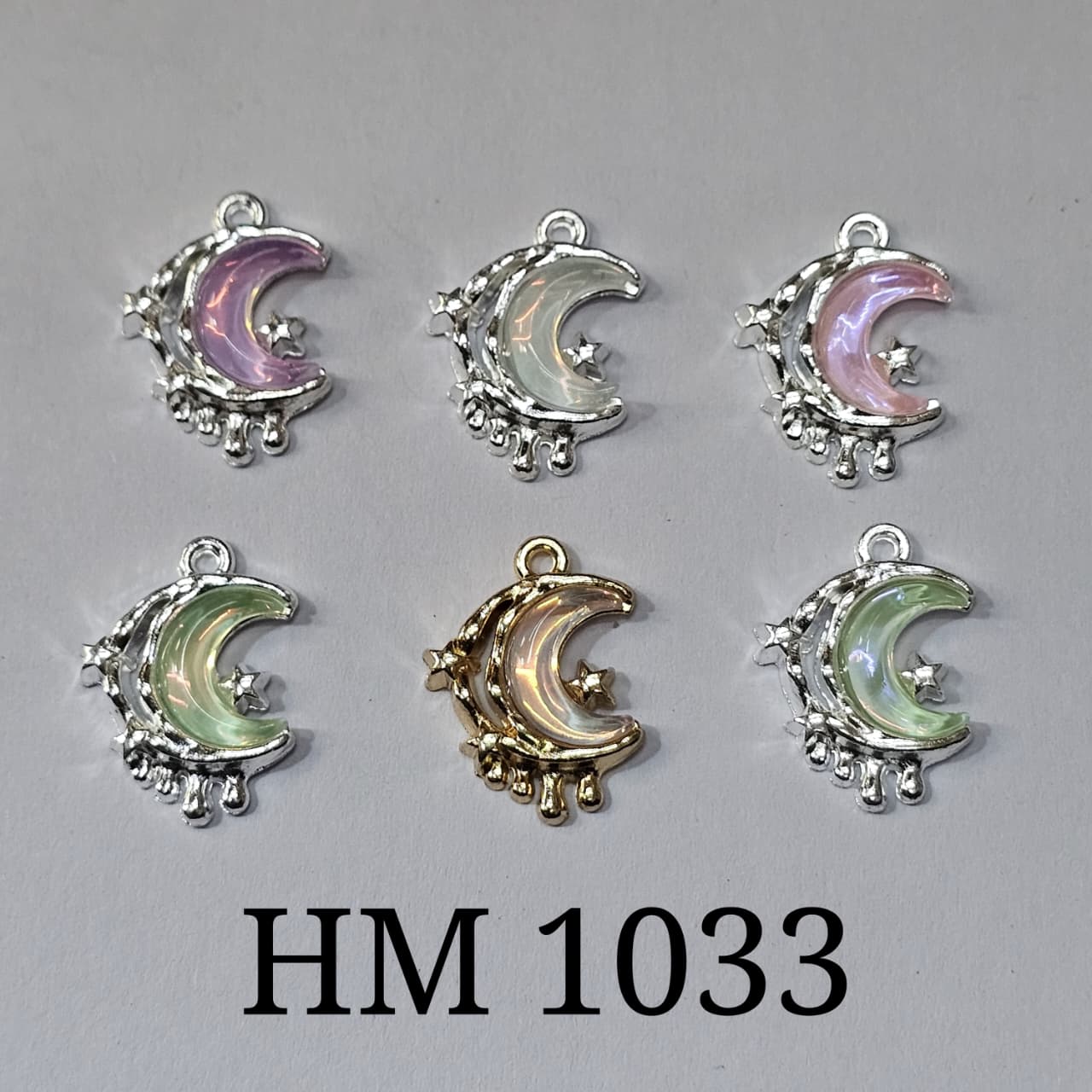 CHAND CHARMS 50 PCS MIX SILVER ( HM 1033 )