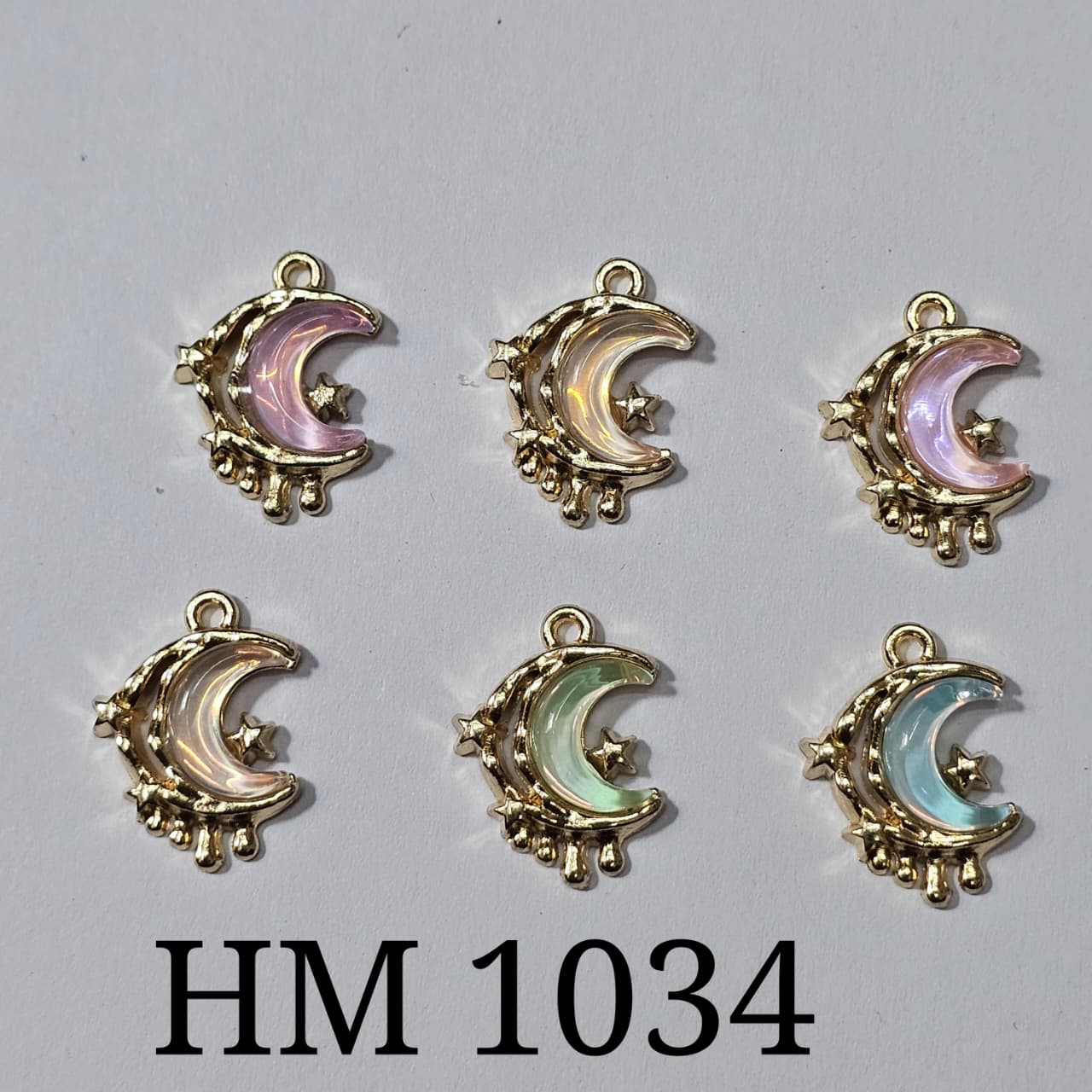 CHAND CHARMS 50 PCS MIX GOLD ( HM 1034 )
