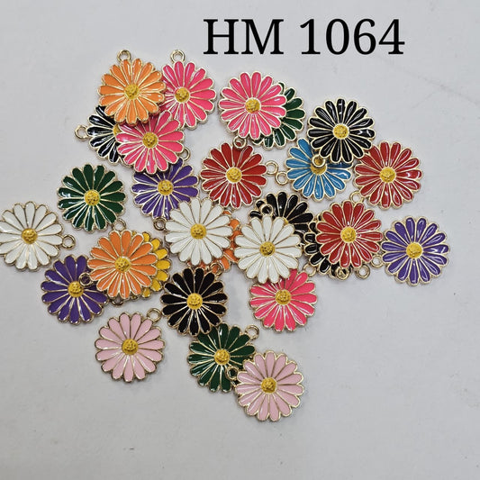 flower charms 100 pcs mix ( HM 1064 )