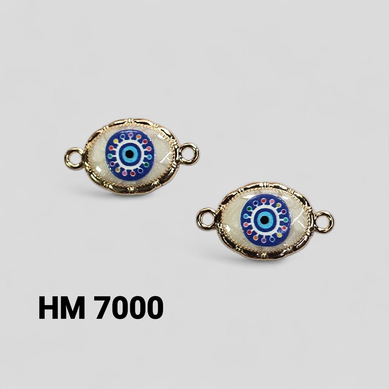 RESIN EVILEYE CHARMS FOR RAKHI 50 PCS ( HM 7000 )