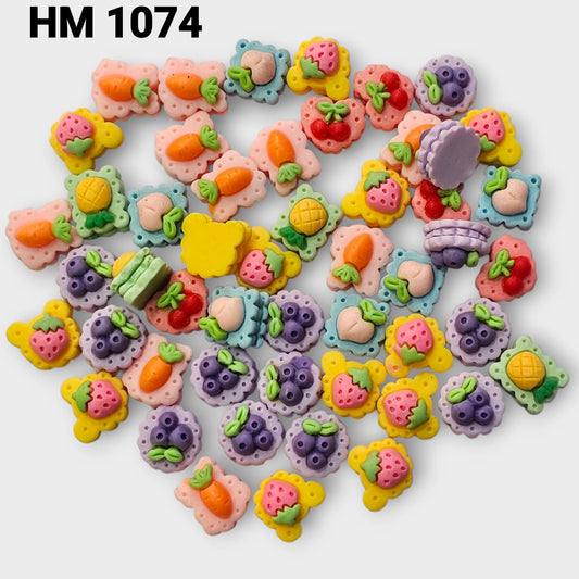 UV PLASTIC CHARMS RANDOM PATTERNS ( HM 1074 )