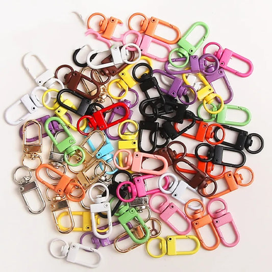 ROTATING DOG BUCKLE METAL LOBSTER CLASPS KEY CHAIN HOOK 12 COLORS | SIZE 33 * 12 MM
