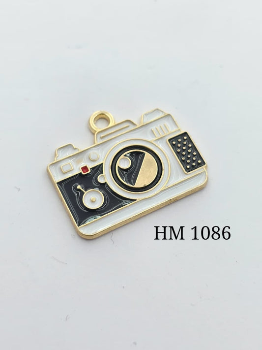 10 Pcs Enamel Camera Charms -21mm HM 1086