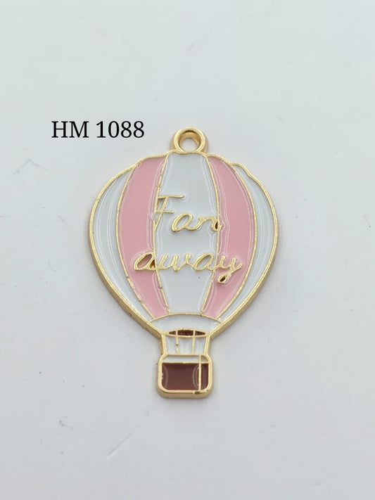 10 Pcs Enamel Hot Air Balloon Aircraft Explore Charms HM 1088