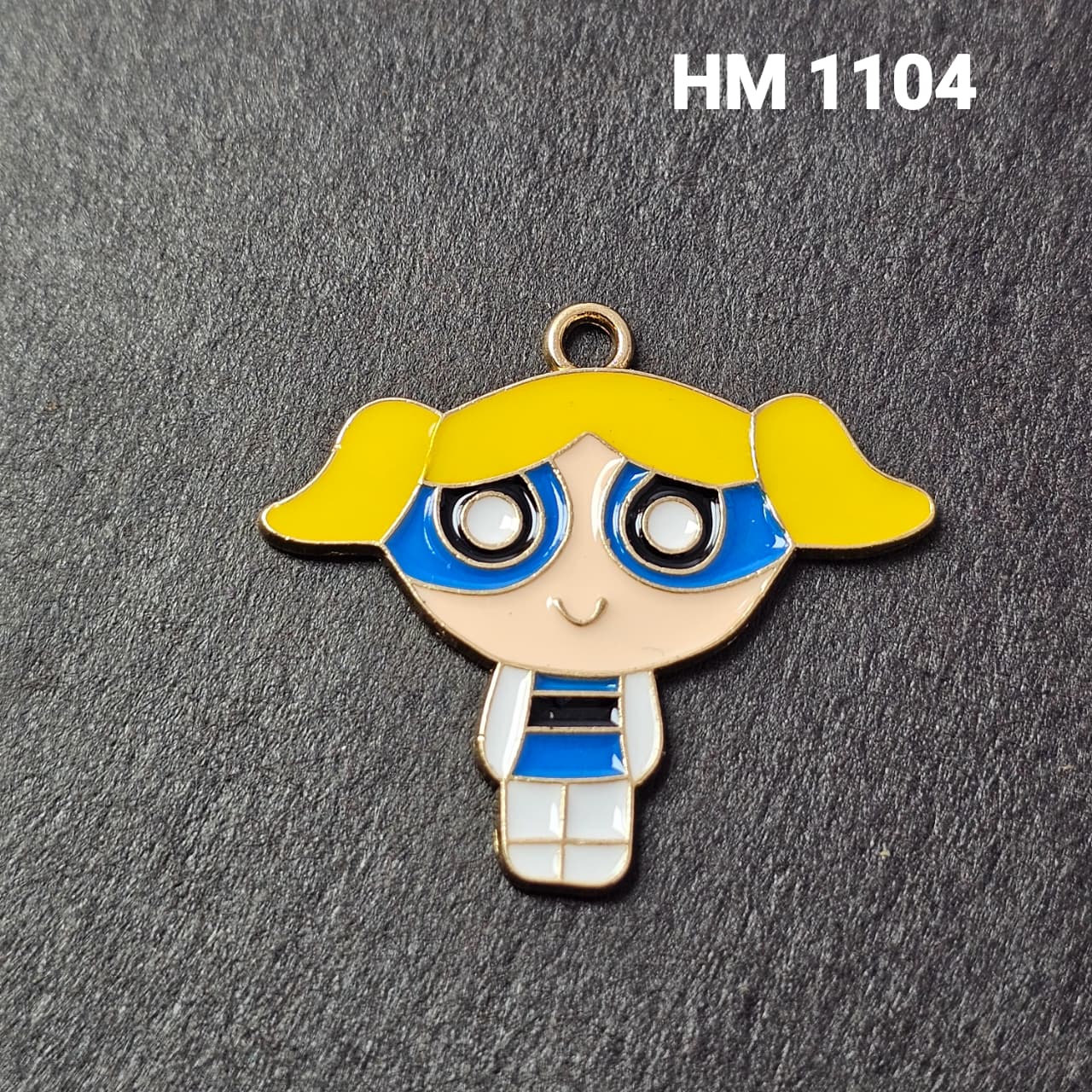 Cute Cartoon Girl Enamel Charm Pendant for Jewellery & Keychain 1104