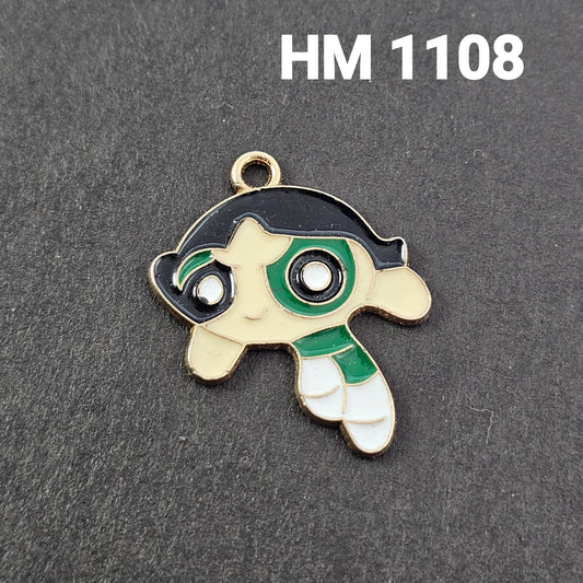 Cute Cartoon Girl Enamel Charm Pendant – HM1108
