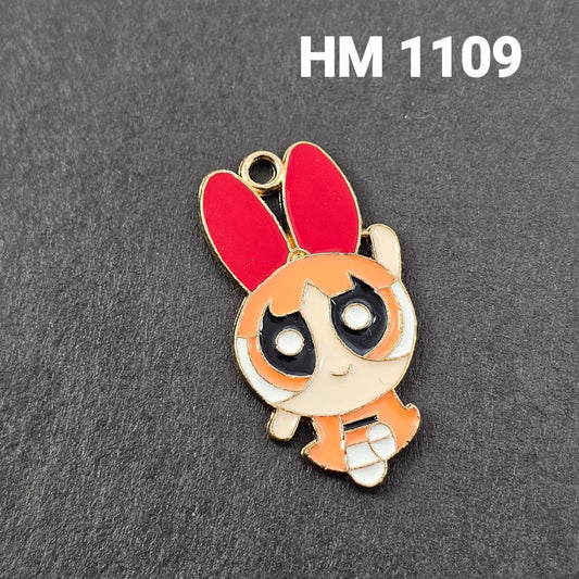 Cute Cartoon Girl Enamel Charm Pendant – HM1109