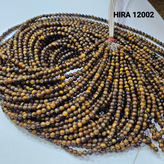 Tiger Eye Stone Beads 4mm – Full Strand (100–105 Beads) - HIRA 12002