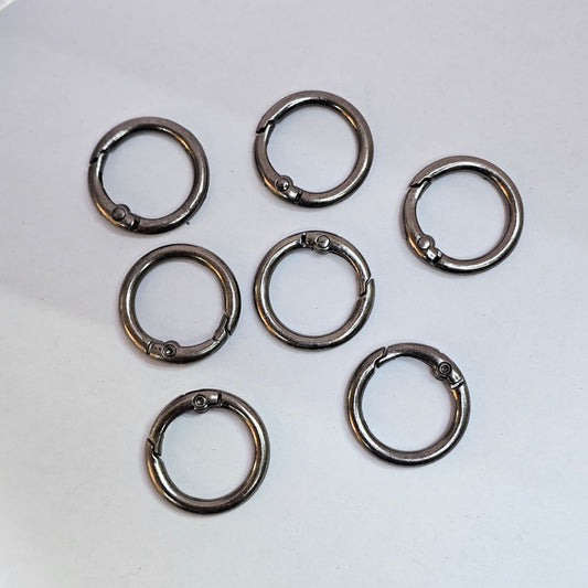 24mm Hinged O Ring Clip for Bag & Keychain – Gunmetal Color
