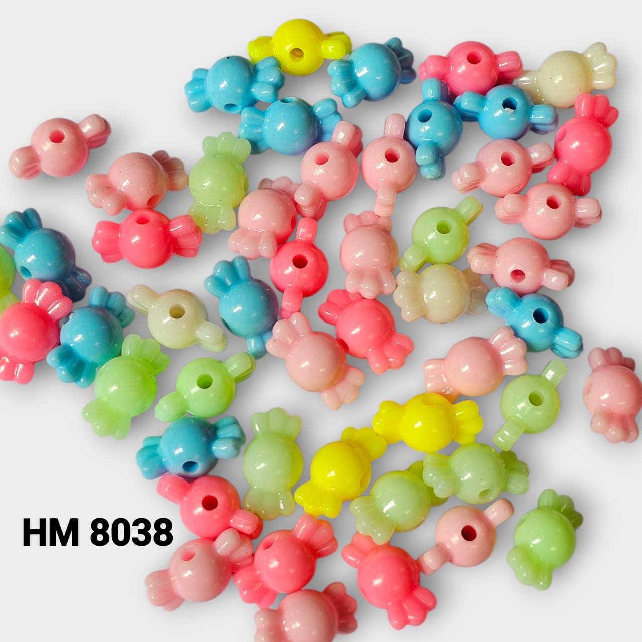 Multicolor Candy Shape Acrylic Beads - HM 8038
