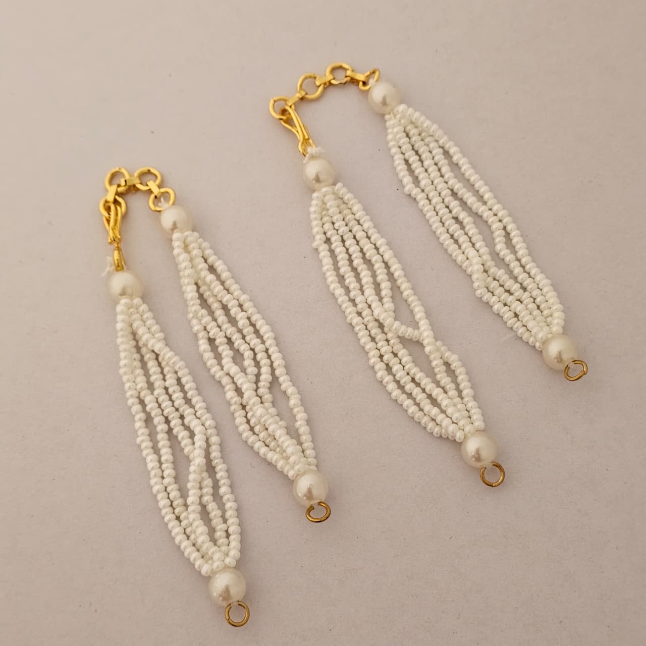 Multi Layer Pearl Beaded Latkan Connector for Rakhi & Bracelet Making ( 10 pcs in one pkt )