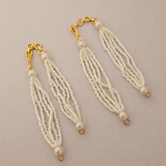 Multi Layer Pearl Beaded Latkan Connector for Rakhi & Bracelet Making ( 10 pcs in one pkt )