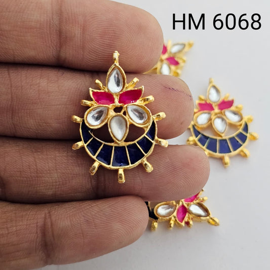 Kundan Meenakari Designer pendant (12 PCS IN ONE PKT)- HM 6068