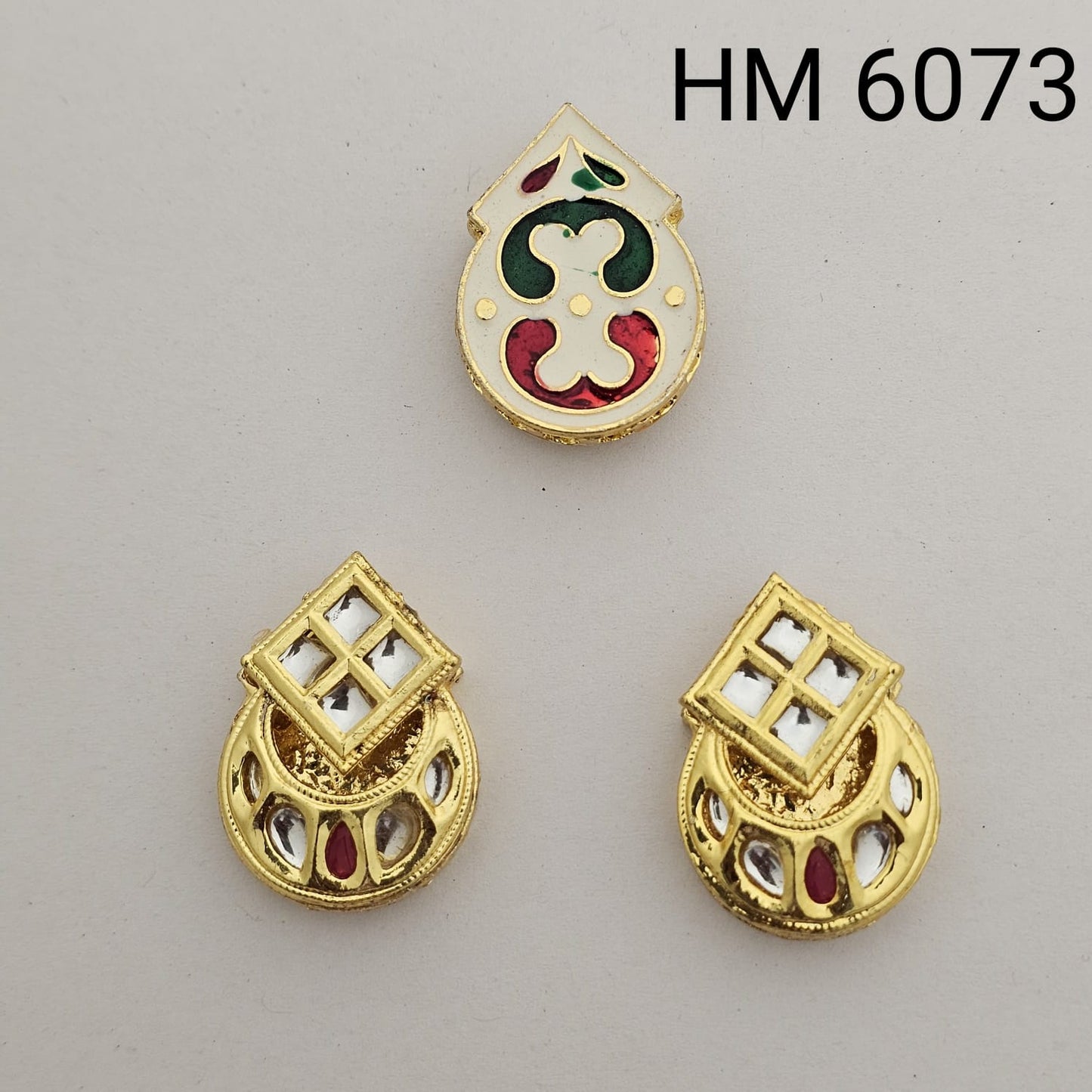 Traditional Meenakari & Kundan Designer pendant  Set (2 PCS)- HM 6073