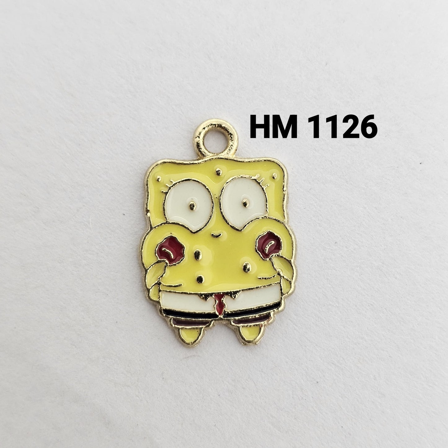 Cute Cartoon Square Character Enamel Charm Pendant - HM 1126