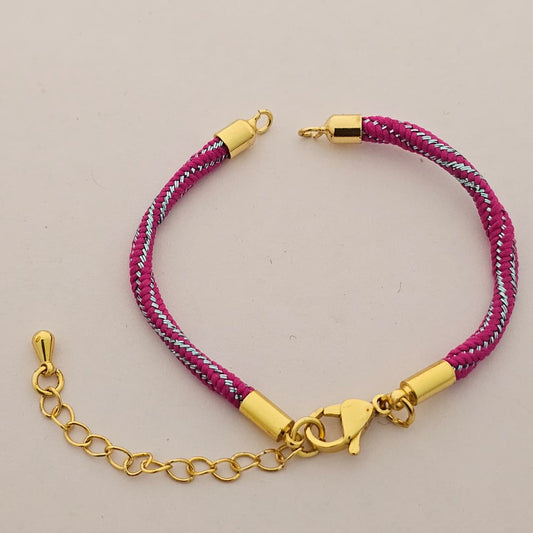 Premium Braided Thread Adjustable Bracelet (Gold Finish) ( 10 PCS IN ONE PKT)