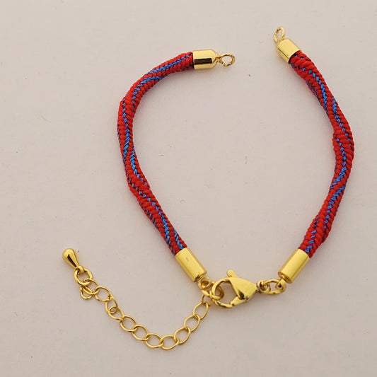 Premium Braided Thread Adjustable Bracelet (Gold Finish)( 10 PCS IN ONE PKT)