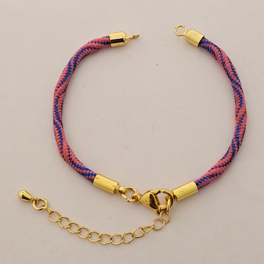 Premium Braided Thread Adjustable Bracelet (Gold Finish) ( 10 PCS IN ONE PKT)