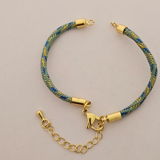 Premium Braided Thread Adjustable Bracelet (Gold Finish) ( 10 PCS IN ONE PKT)