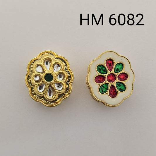 Meenakari kundan stoke 10 pcs - HM.6082