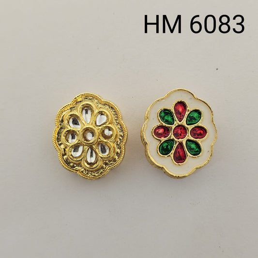 Meenakari kundan stoke 10 pcs - HM.6083