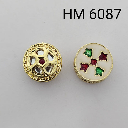 Meenakari kundan stoke 10 pcs - HM.6087