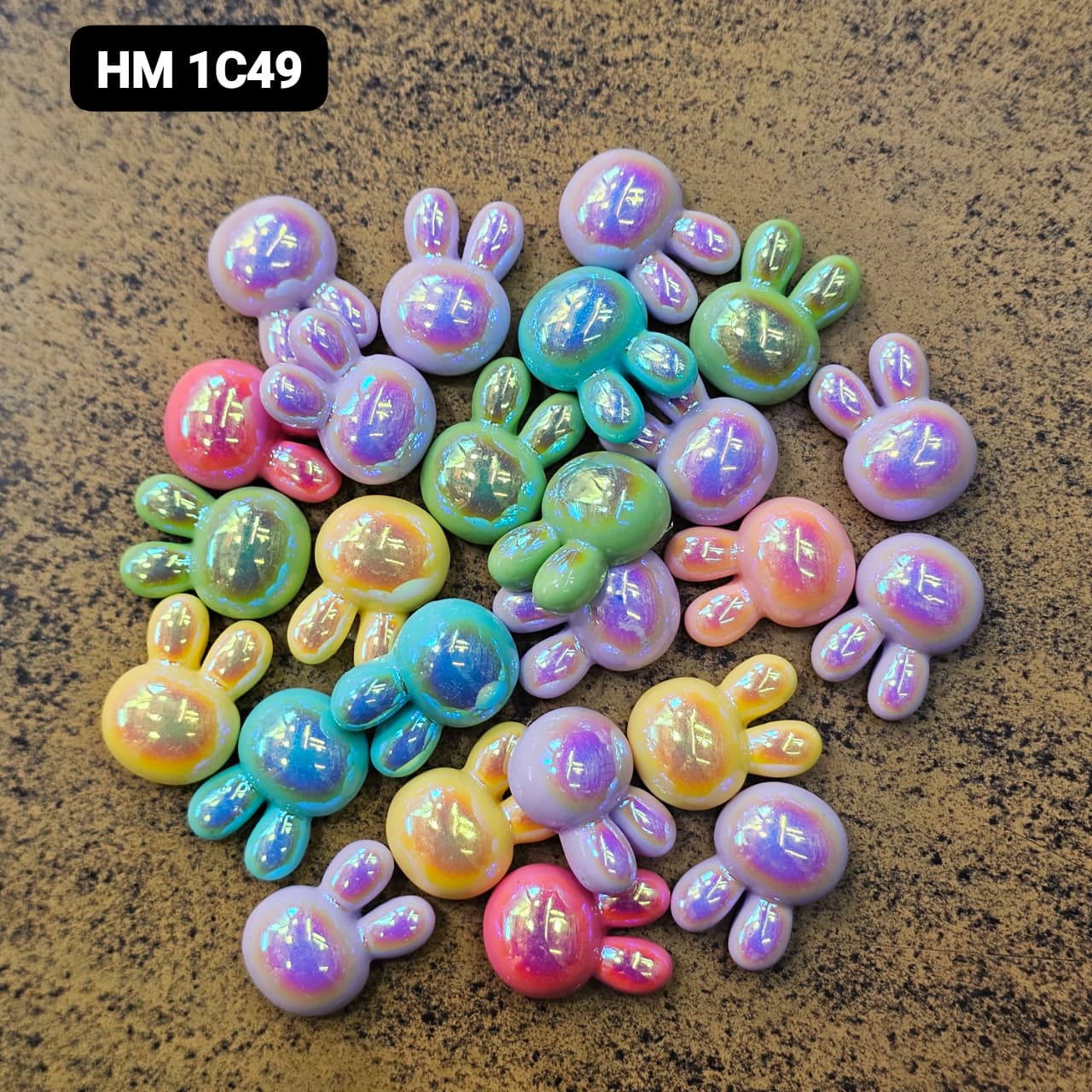 NEW UV CHARMS 100 PCS MIX COLOURE - HM 1C49