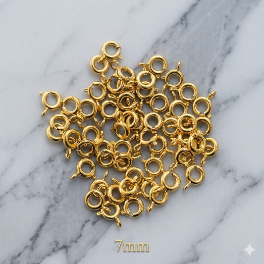 SPRING LOCK 7MM GOLD ( 100 PCS )
