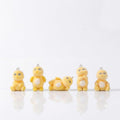 Cute Yellow Fuzzy Character Charms Pendant for DIY Jewelry Making | Soft Plush Keychain Charm | Hira Creation 5 Pcs