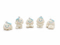 Blue Stitch Plush Mini Keychain Charm | Soft Fuzzy Plush Pendant 5pcs