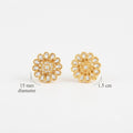Premium Round Kundan Pearl Charm for Jewellery Making – Gold Finish (PACK OF 10 Pcs)