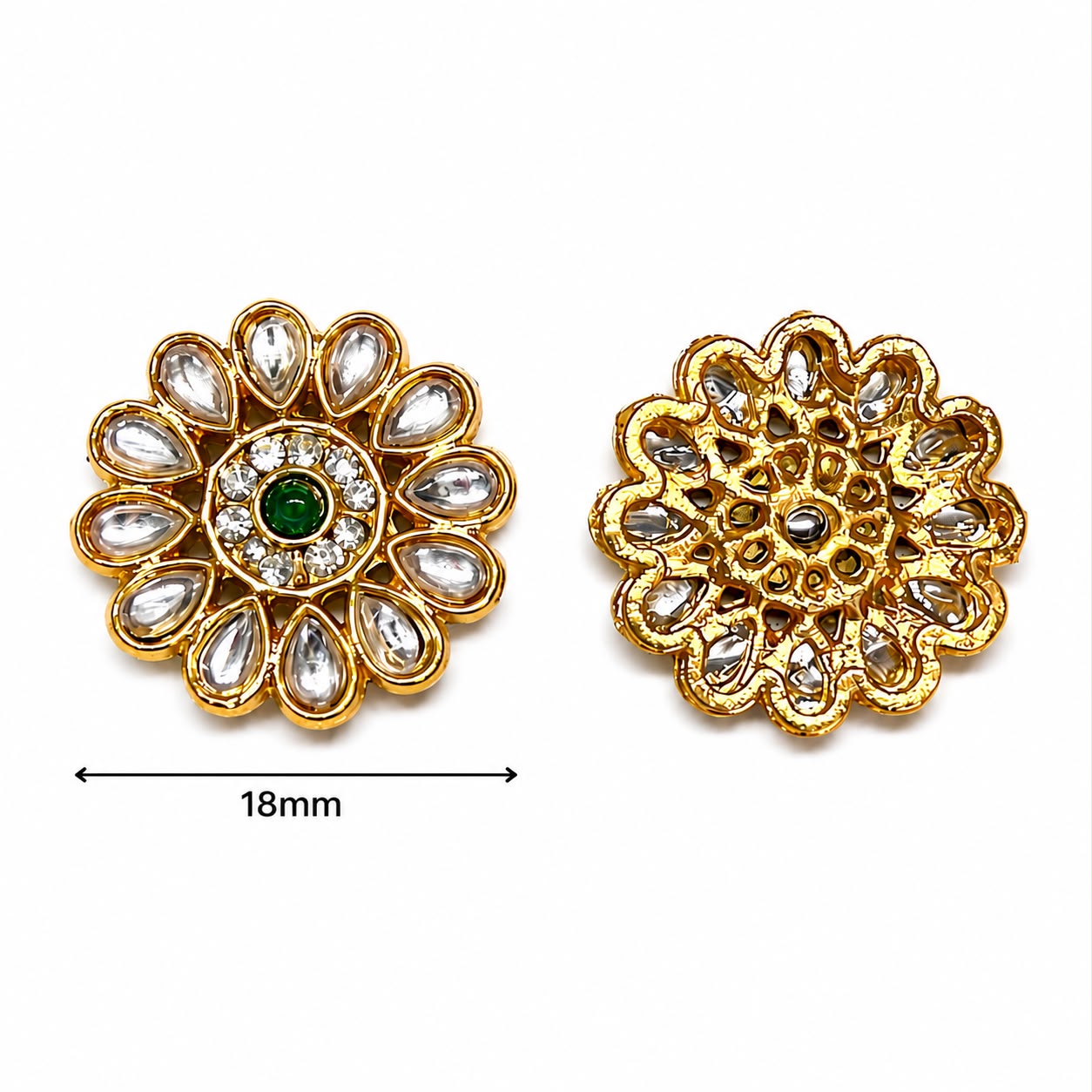 Green Round Stone Beads Premium Quality Craft & Jewellery Making Stones(PACK OF 10 pcs)