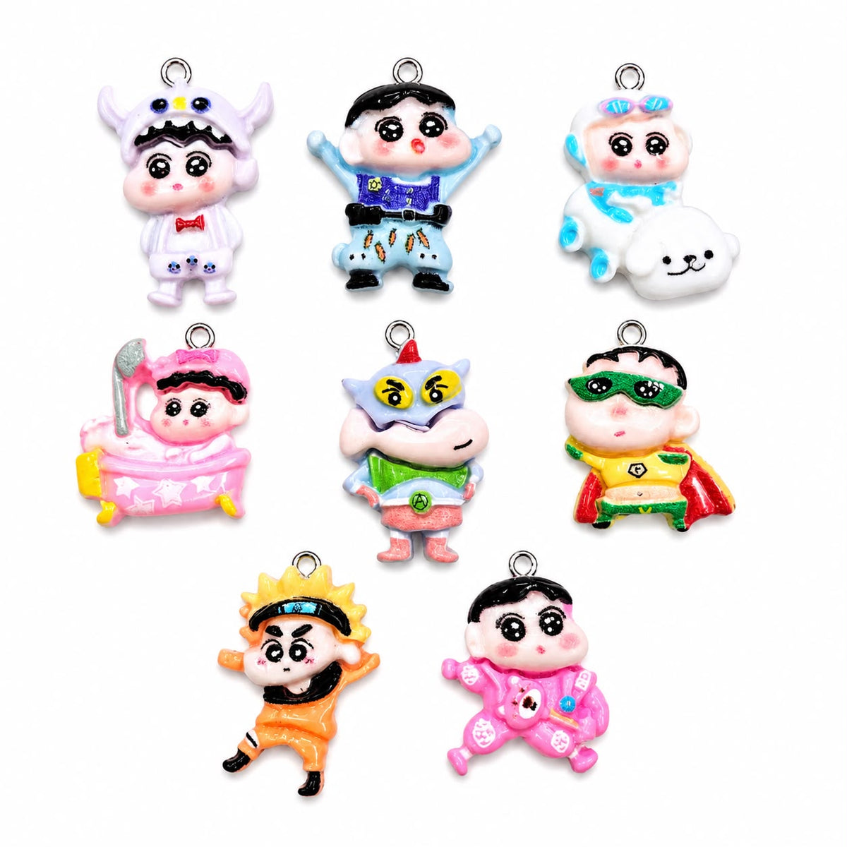Cute Shinchan Charms – 50 PCS Mix Pack