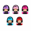Skull Doll Charms – 100 pcs