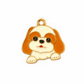 Shih Tzu Dog Enamel Charms - 10 Pcs