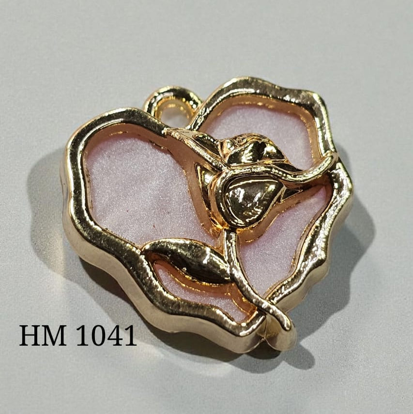 ANTITARNISH HART CHARMS 10 PCS GOLD ( HM 1041 )
