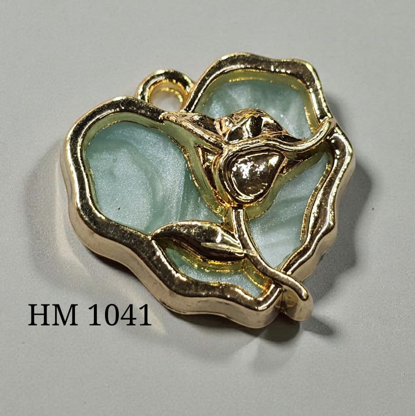 ANTITARNISH HART CHARMS 10 PCS GOLD ( HM 1041 )