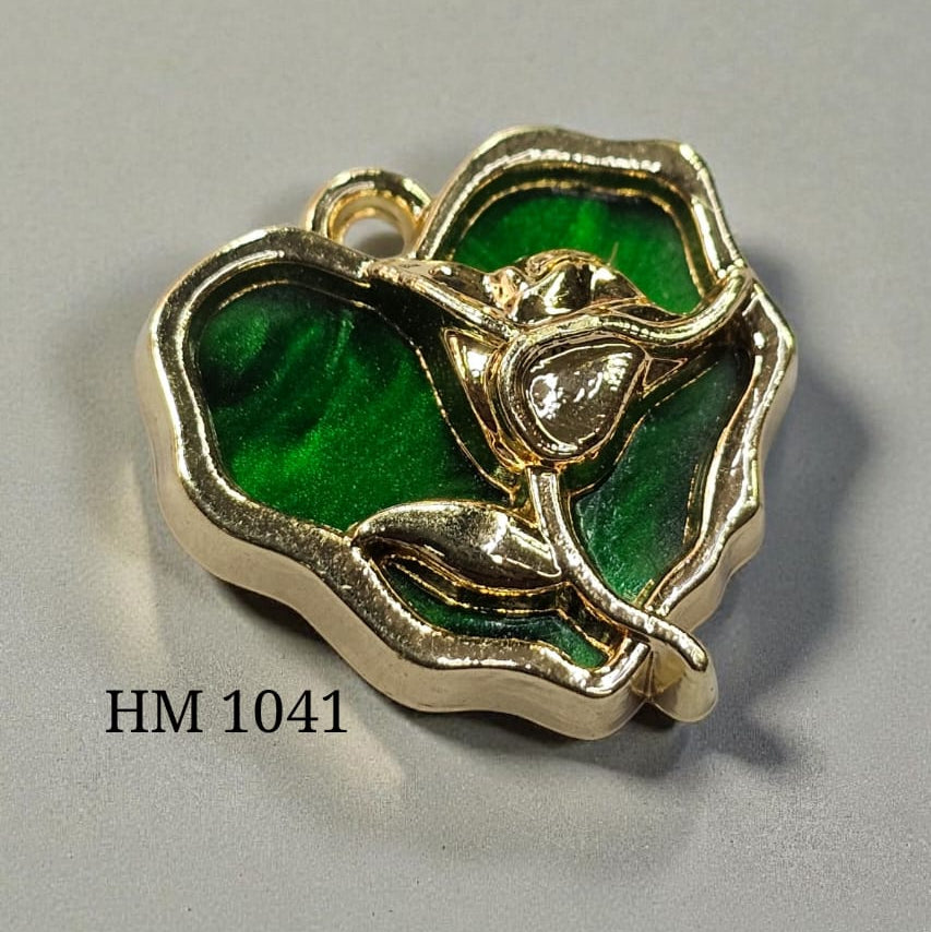 ANTITARNISH HART CHARMS 10 PCS GOLD ( HM 1041 )