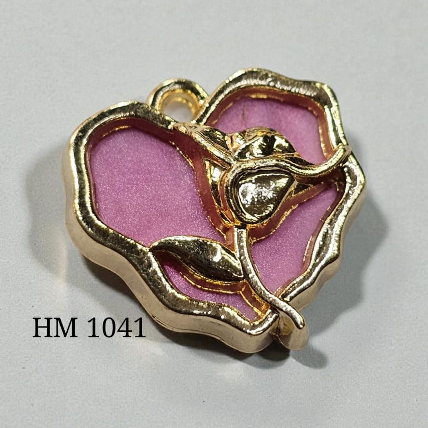 ANTITARNISH HART CHARMS 10 PCS GOLD ( HM 1041 )