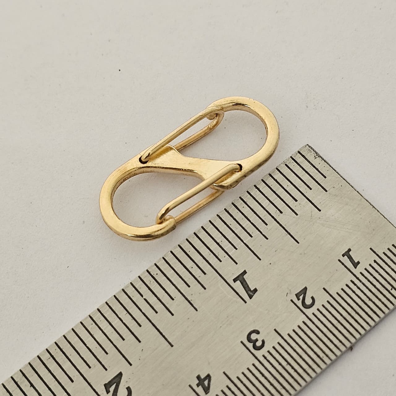 Premium Metal Double S Hook Connector – Gold Finish (33mm)