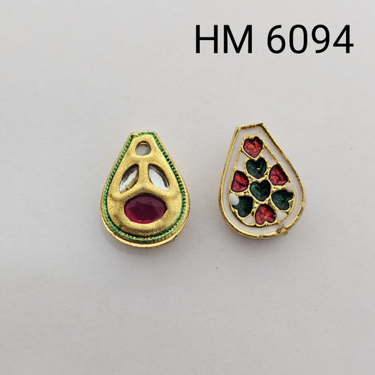 Meenakari kundan stoke 10 pcs - HM.6094