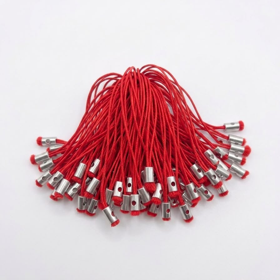 Mixed Color Mobile Charm Straps with Metal Loop | Nylon Phone Charm Strings for DIY Keychains, Charms & Crafts 100pcs